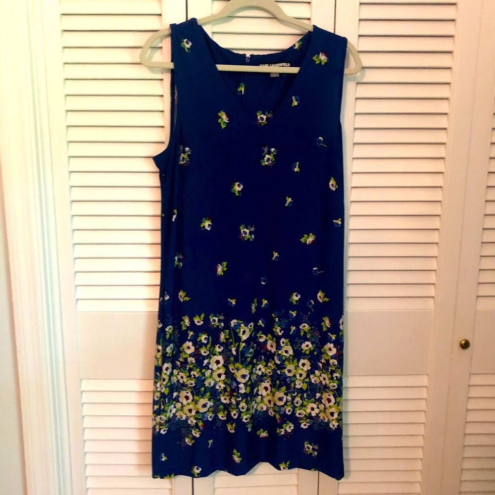 Karl Lagerfeld Paris blue floral dress